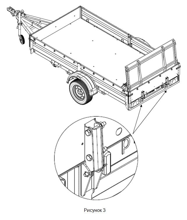 Установка трап-борта на быстросъемные петли 